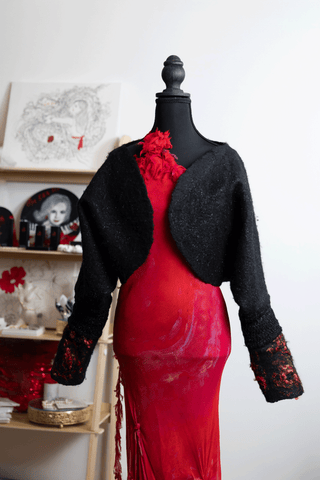 Long Sleeve Felt Vest