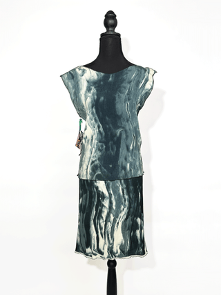 2 Piece Silk Skirt & Blouse