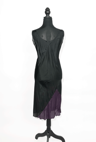 Short Black Silk Slip Dress