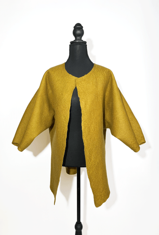 Gold Long Sleeve Felt Jacket