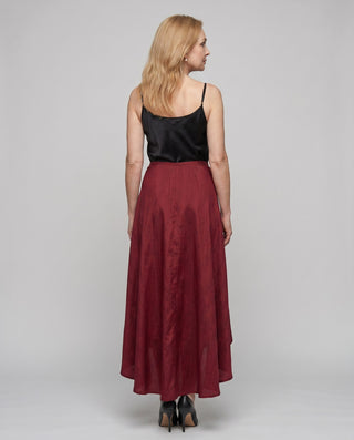 Burgundy Apron Overskirt